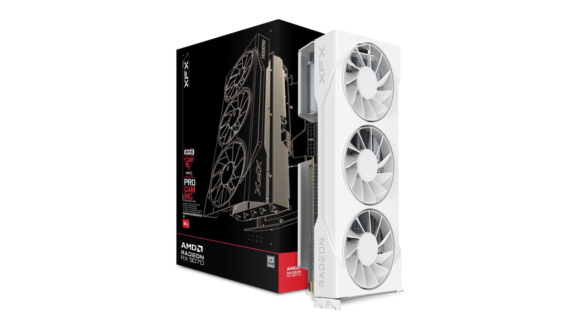 XFX RX 9070 Swift Triple-Fan White 16GB OC GDDR6 White (RX-97SWFT3W7) Bild 2