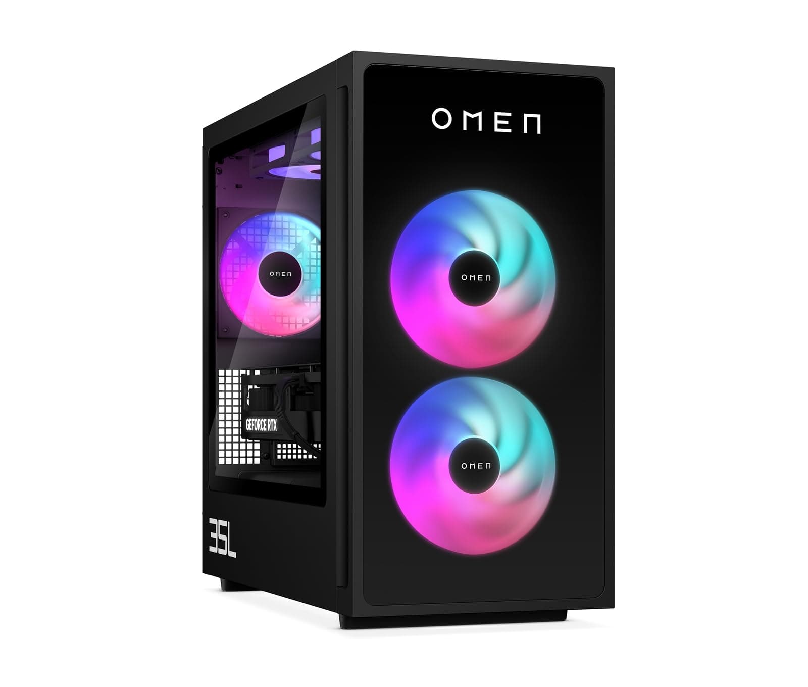 HP Omen GT16-0273ng 35L Gaming Desktop PC, Intel Core i7 i7-14700F, 32GB DDR5-SDRAM, 1 TB SSD, NVIDIA GeForce RTX 4060 Ti, Tower PC, Windows 11 Home, Schwarzes Metall mit Glas Blende Intel Core i7 i7-14700F NVIDIA GeForce RTX 4060 Ti