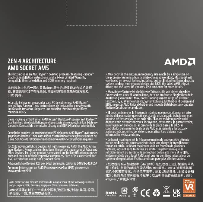 AMD Ryzen 5-7600X Processor + MSI PRO B650M-A WiFi Motherboard Micro-ATX Bild 5