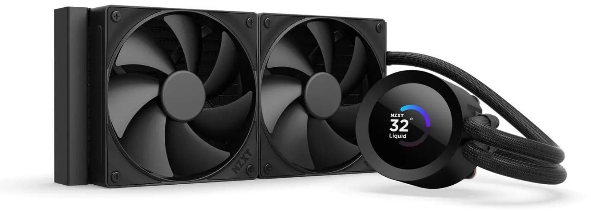 NZXT Kraken Plus 240 – AIO CPU-Flüssigkeitskühler – Anpassbares LCD-Display – Hochleistungs-Lüfter – Kompatibel mit Intel® & AMD® Sockel – Schwarz Bild 2