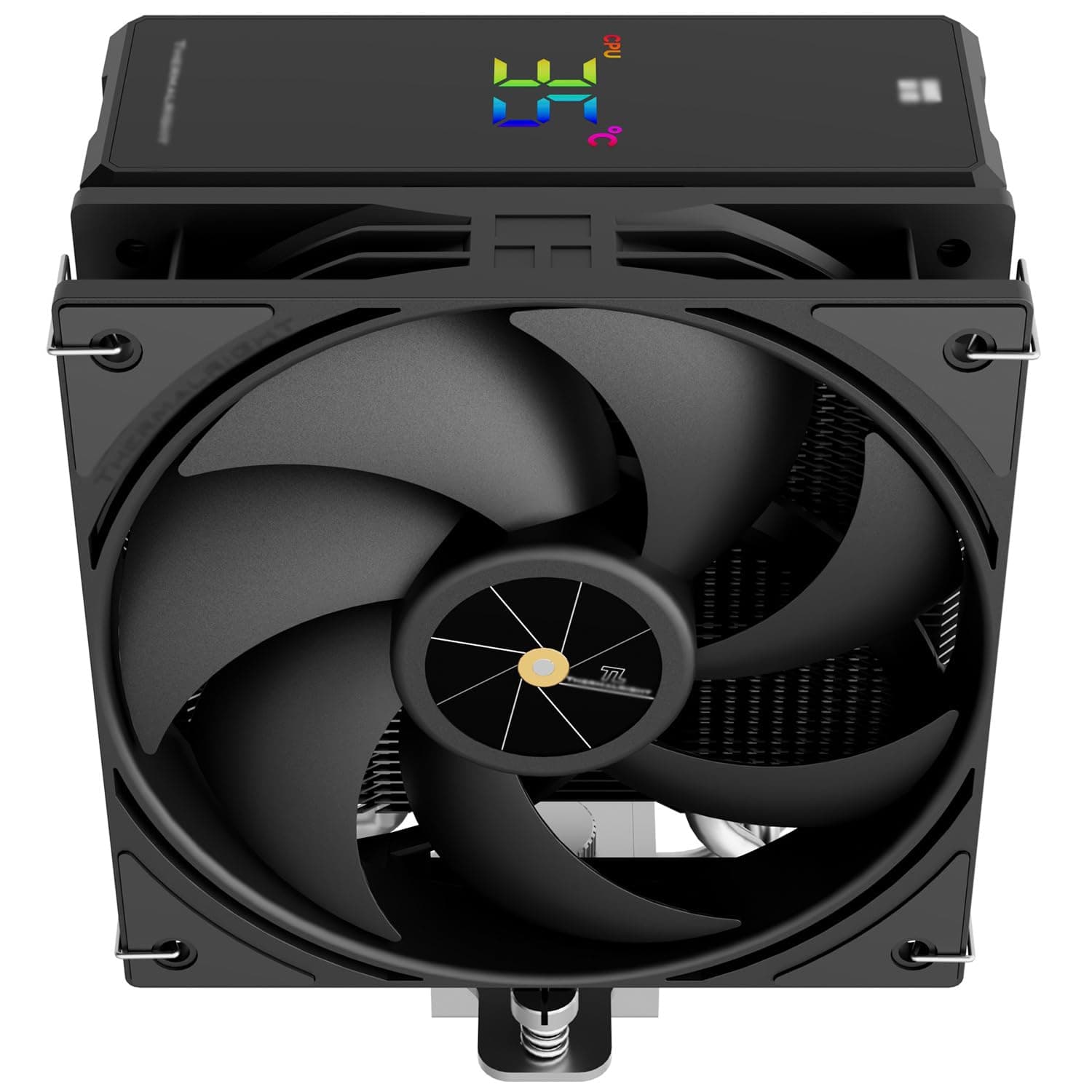 TR-Thermalright Assassin X 120 Digital schwarzer CPU-Kühler, 4x6mm Wärmerohre, 120mm CPU-Lüfter-2000U/min, Digital Display Board Top Cover, für AM5/AM4, Intel lga1851/1700, Schwarz Assassin X 120 Digital Black