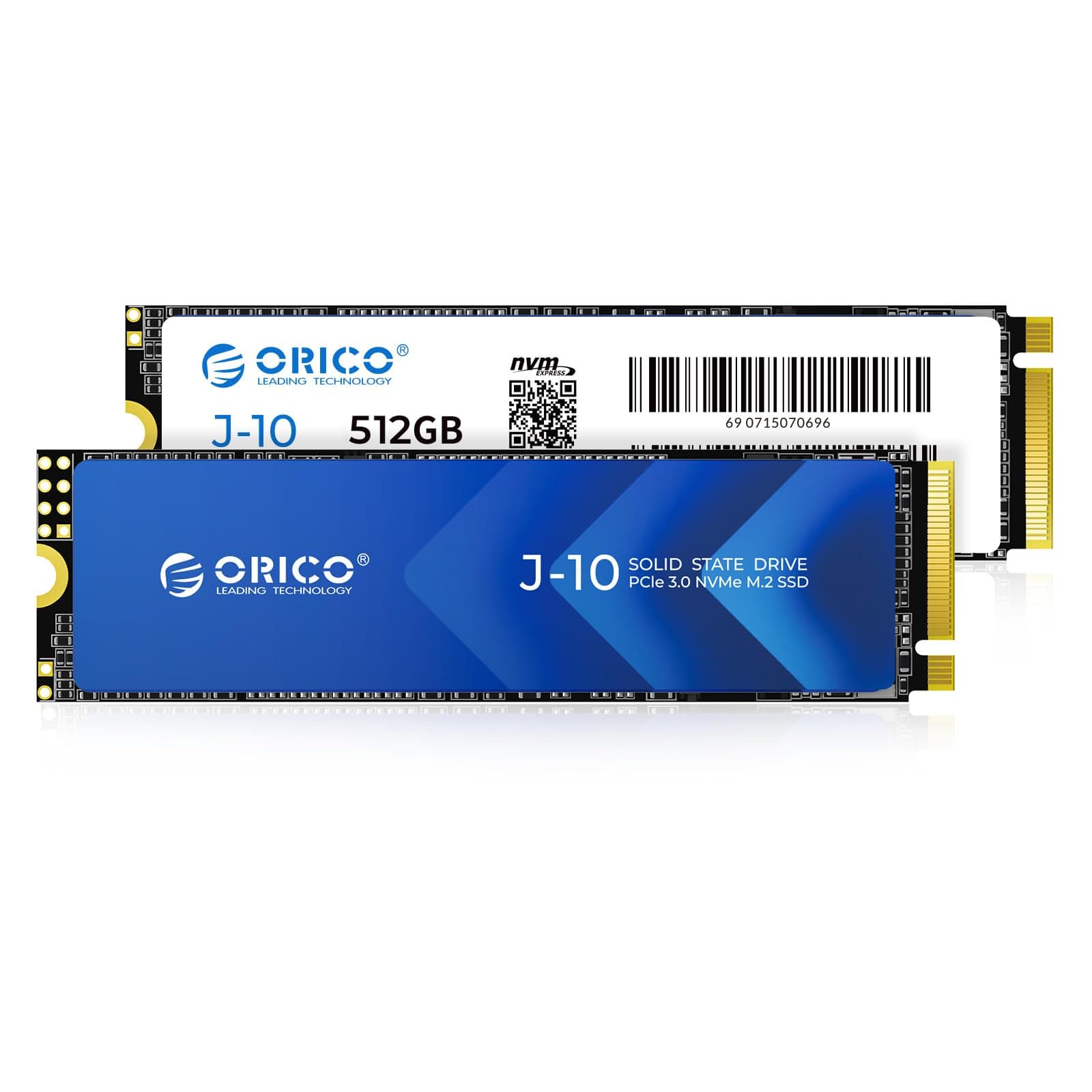 ORICO NVMe SSD M.2 512G PCIe Gen3.0x4 2280, 3D NAND Interne SSD mit Kühlkörper, bis zu 3100 MB/s,Internes Solid State Drive für PC/Konsolenspiele und Videobearbeitung-J10 3100MB/s 512G
