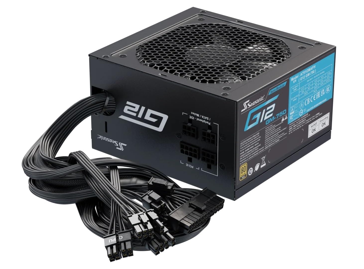 Stromversorgung + ATX + Seasonic+G12+GM+%282024%29+-+750W +%28Schwarz %29