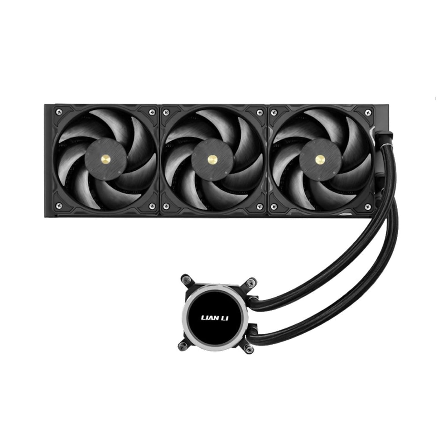 Lian Li Galahad II Trinity Performance AIO Wasserkühlung, 360 mm Aluminium Radiator, drei 120 mm Hochleistungs Lüfter aus LCP, ARGB-Beleuchtung, Sockel LGA 1700 und AM5 - Schwarz Bild 3