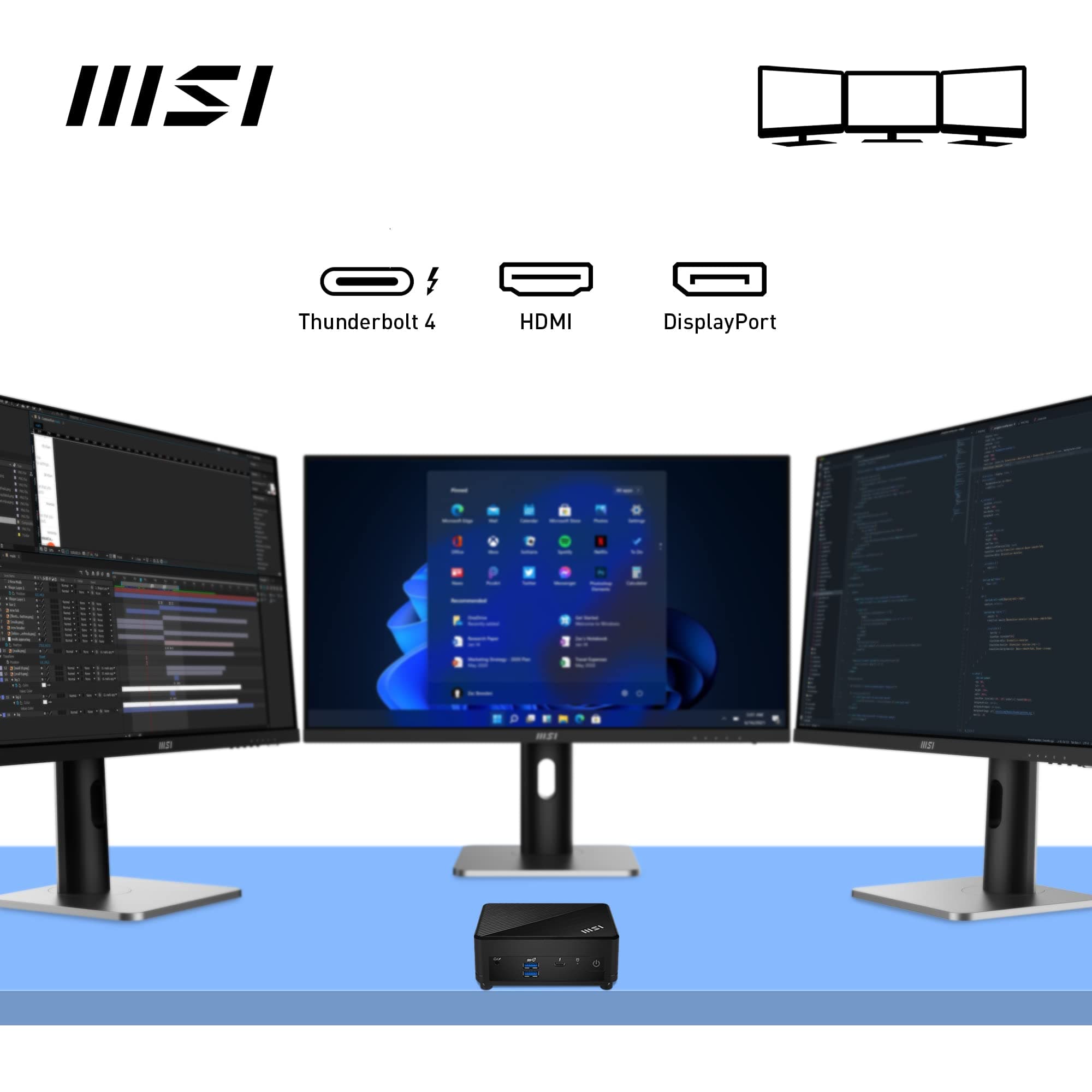 MSI Cubi 5 12M I7 1255U BB barebone per PC/stazione di lavoro 0.66L sized PC Nero i7-1255U Intel SoC (CUBI 5 12M I7 1255U BB) Kein RAM, keine SSD, kein Betriebssystem Cubi 5 12M - Intel i7 12th Gen Bild 3