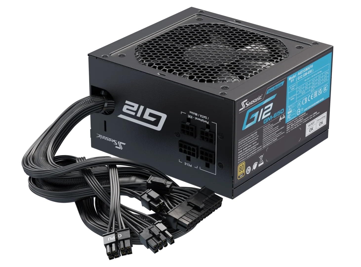 Seasonic G12 GM-650 2024 650W 80 Plus Gold Semimodular Bild 3