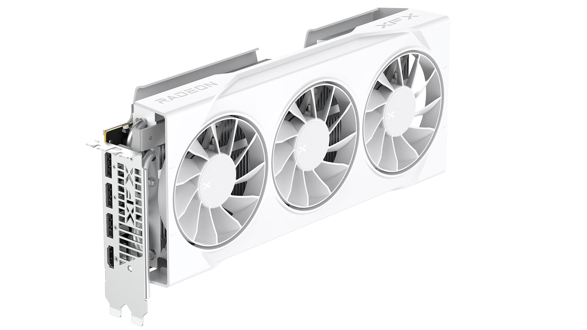 XFX Swift AMD Radeon RX 9070 GRE Weiß Gaming Edition mit DREI Lüftern, 12 GB GDDR6, HDMI, 3 DP, AMD RDNA™ 4 (RX-97GRE29W7) Bild 3