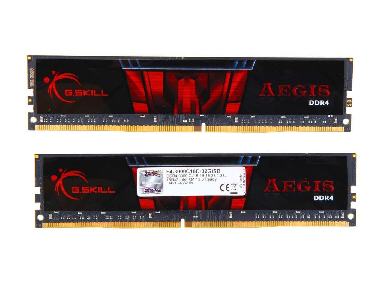 G.Skill 32GB DDR4 Aegis 3000 MHz PC4-24000 CL16 Dual Channel Memory Kit (2x16GB) Bild 3
