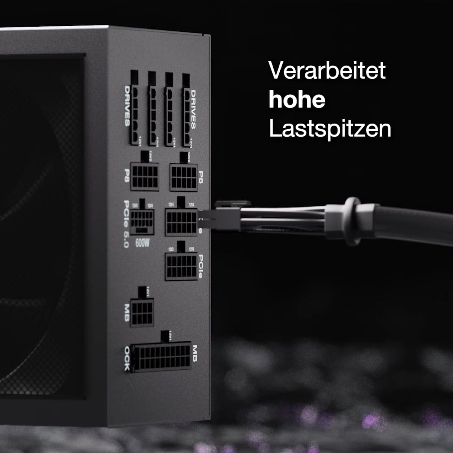 be quiet! Dark Power 13 850W, ATX 3.0, 80 Plus® Titanium, modular Netzteil, PCIe 5.0 und PCIe 4.0 Grafikkarten, 12VHPWR Kabel enthalten, nahezu unhörbarer Silent Wings-Lüfter Bild 5