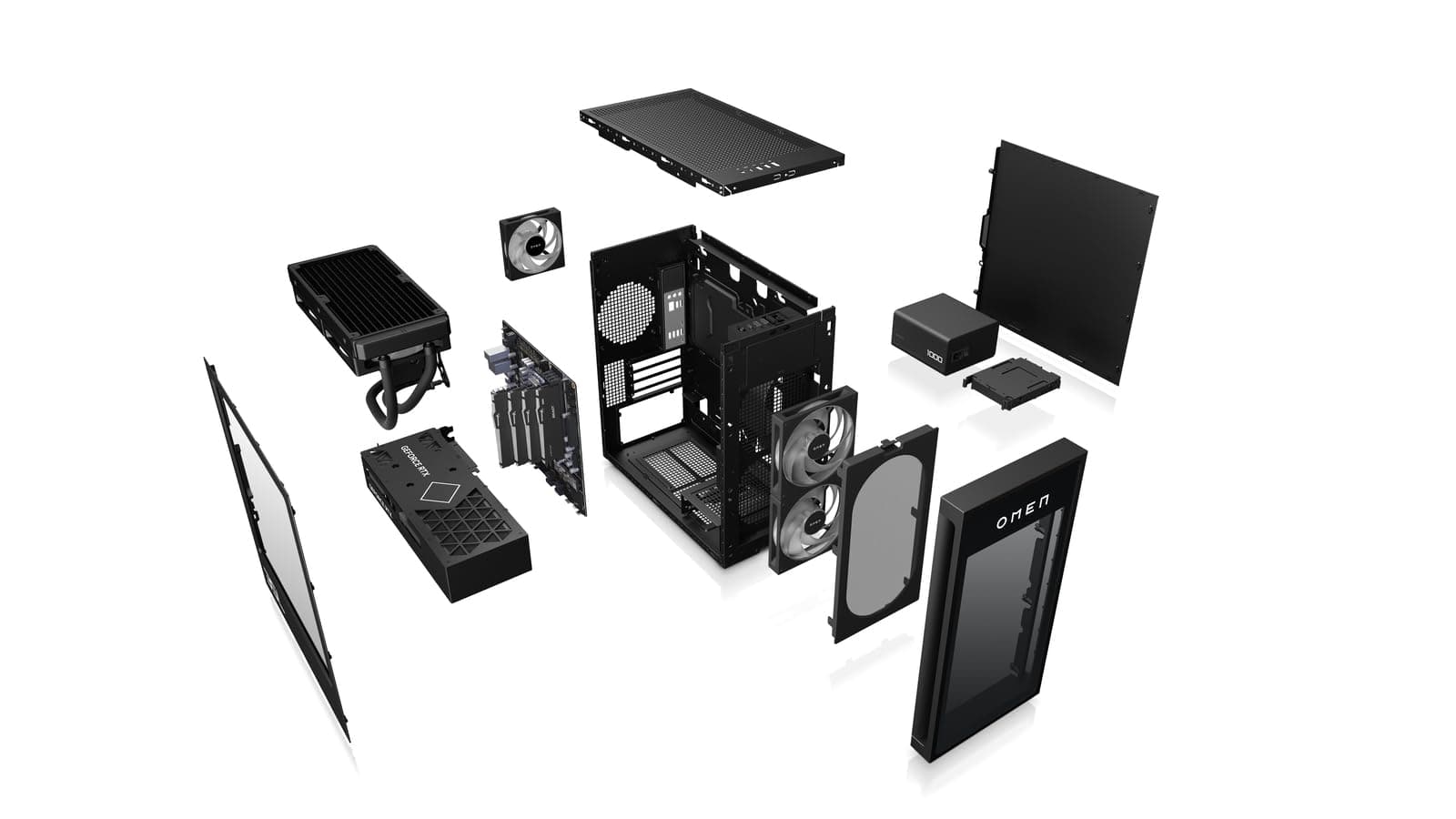 HP Omen GT16-0273ng 35L Gaming Desktop PC, Intel Core i7 i7-14700F, 32GB DDR5-SDRAM, 1 TB SSD, NVIDIA GeForce RTX 4060 Ti, Tower PC, Windows 11 Home, Schwarzes Metall mit Glas Blende Intel Core i7 i7-14700F NVIDIA GeForce RTX 4060 Ti Bild 2