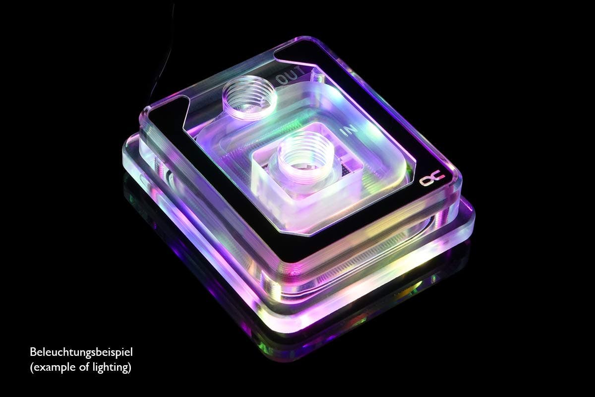 Alphacool 12955 Eisblock Aurora XP³ Light - Acryl CPU-Kühler transparent Bild 8