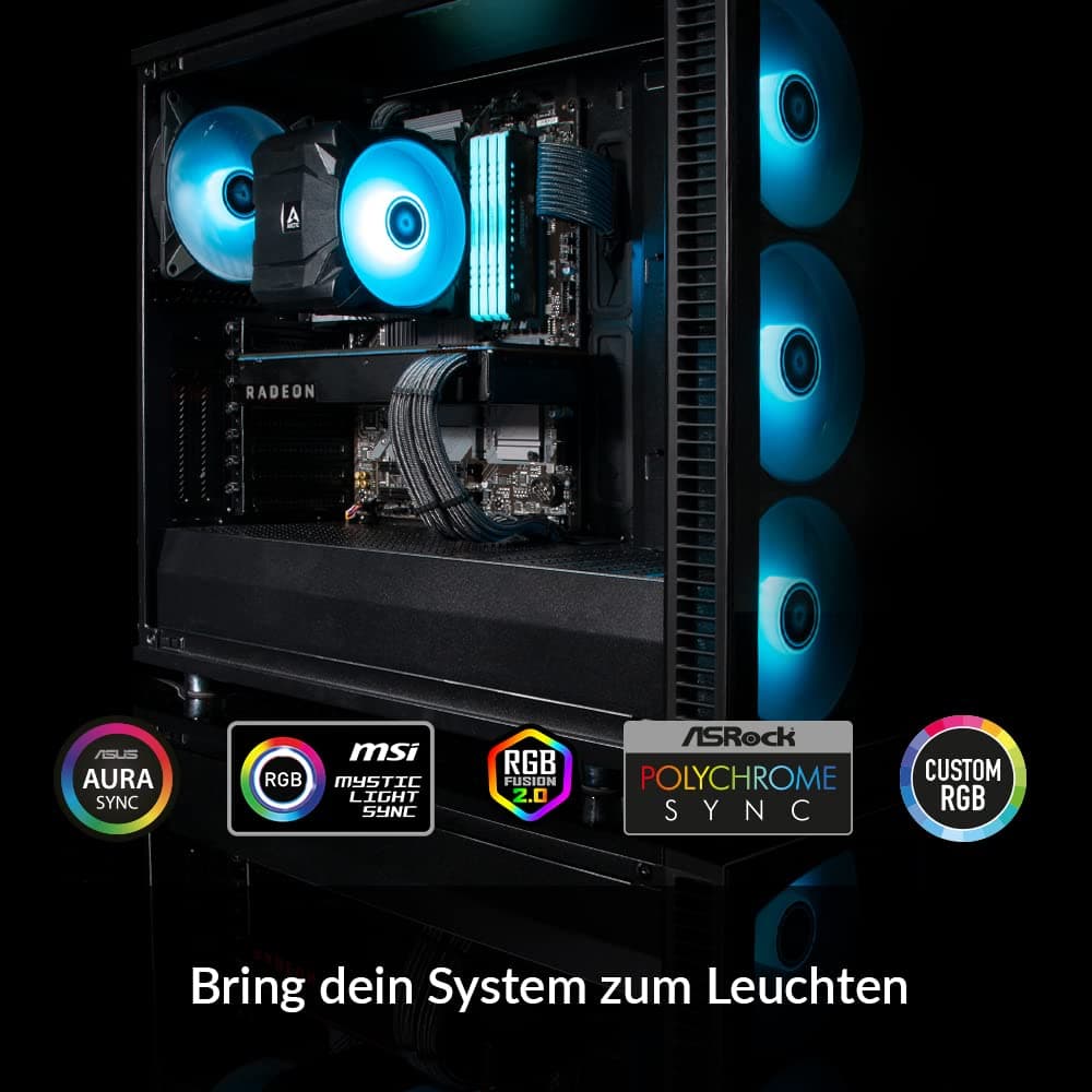 ARCTIC Freezer A35 RGB - Single-Tower-CPU-Kühler mit RGB, AMD spezifisch, druckoptimierter 120 mm P-Lüfter, 200-1700 RPM, 4 Heatpipes, inkl. MX-5 Wärmeleitpaste - Schwarz Freezer A35 RGB Freezer A35 RGB Bild 5