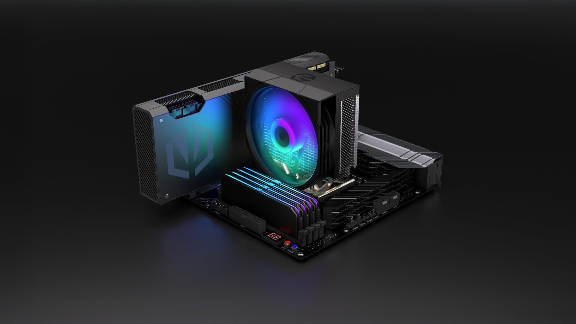 ENDORFY Spartan 5 ARGB CPU Kühler 120 mm PWM, kompakter Prozessorkühler, leiser Tower Kühler, ARGB LED Beleuchtung, AM5 AM4 LGA1700 Intel AMD, 160W TDP, Wärmeleitpaste enthalten Bild 8