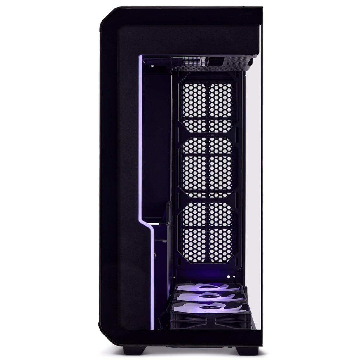 Ssupd Xhuttle PC-Gehäuse Schwarz | ATX Midi-Tower mit RGB, Tempered Glass, Platz für bis zu 10 Lüfter, Radiatoren bis 360 mm, Grafikkarten bis 370 mm Bild 7