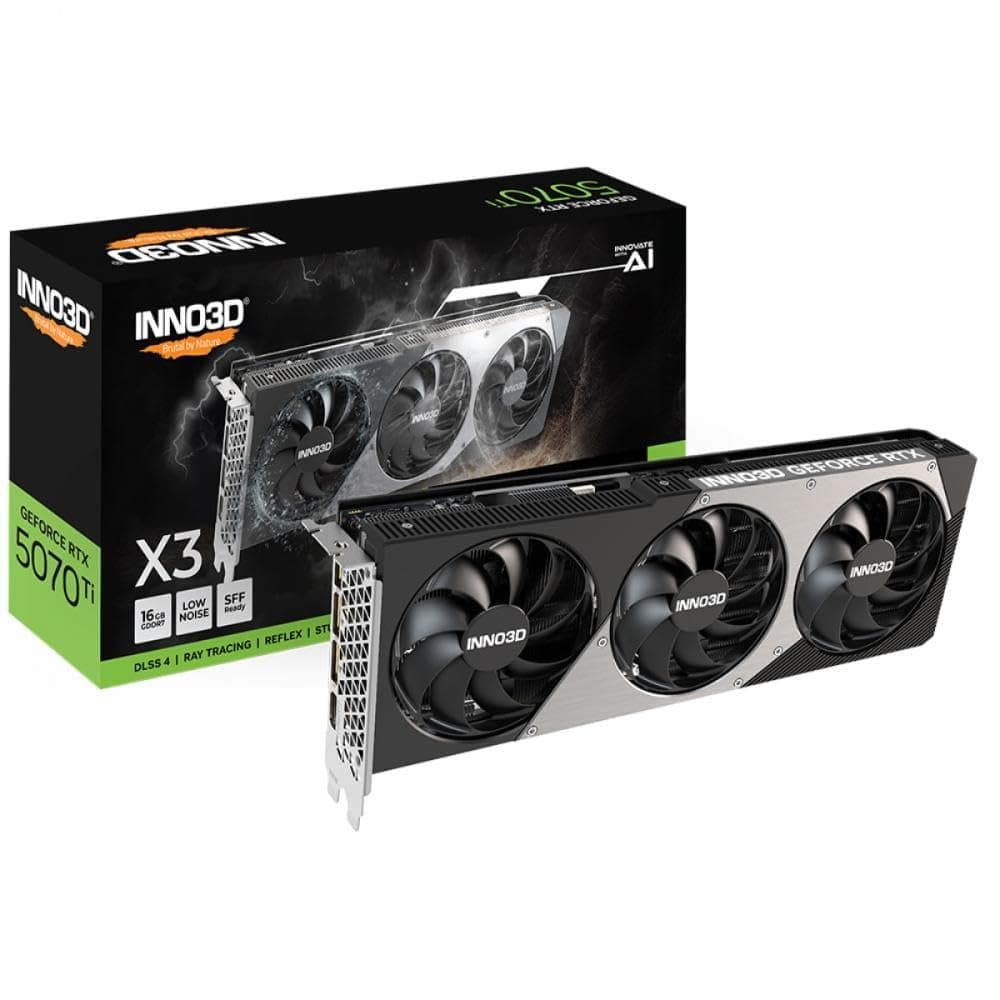 INNO3D NVIDIA GeForce RTX 5070 Ti X3 16GB GDDR7 Gaming Graphics Card (X3, 2 Slot, Reflex 2 RTX AI DLSS4) Bild 2