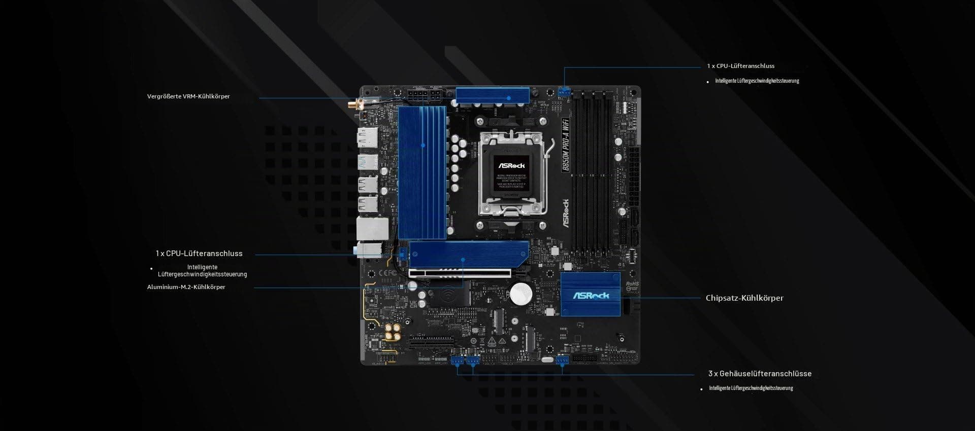 MB ASRock AMD AM5 B850M Pro-A WiFi Bild 8