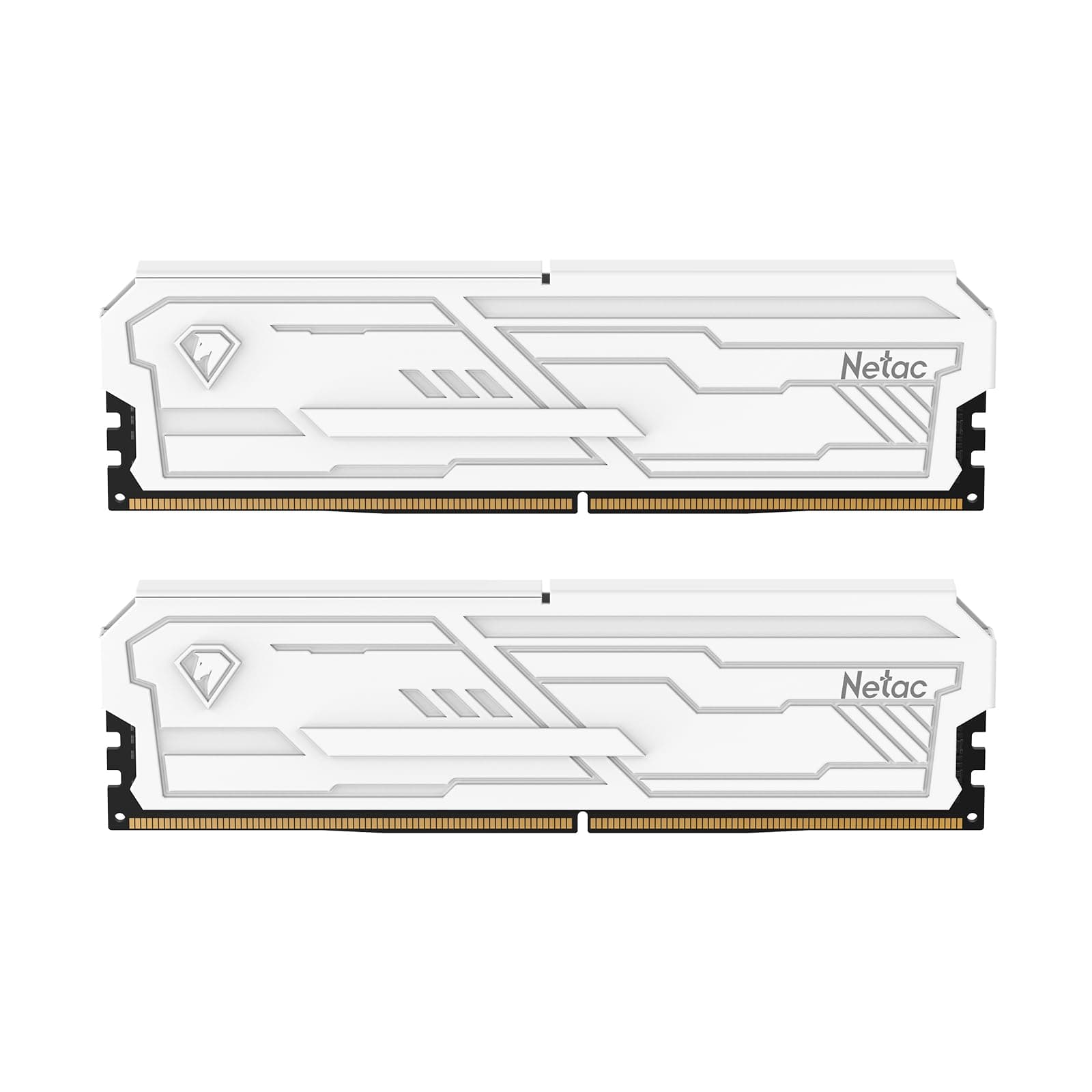 Netac DDR4 RAM 32GB (2x16GB) 3200MHz Kit CL16-20-20-40 1.35V, 288-Pin UDIMM Desktop-Speicher, XMP 2.0 High Performance Computer-Speicher-Weiß
