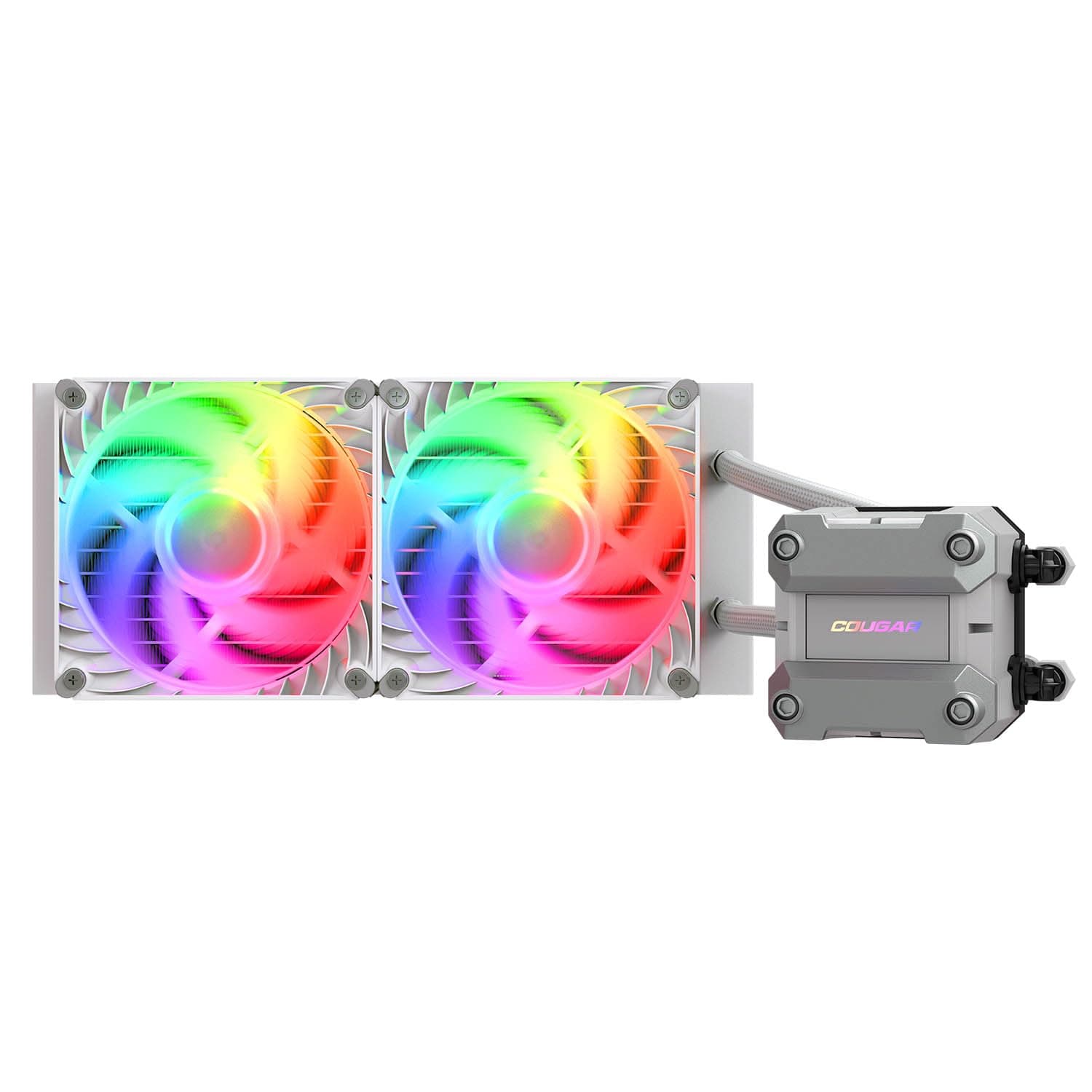 Cougar Poseidon Ultra ARGB 240 PC-Flüssigkeitskühler: optimaler Luftstrom, Eckdämpfer, integrierter Stabilisierungsring, Kupferkühlplatte, kompatibel mit den neuesten Intel LGA1851 und AMD AM5 Sockeln Bild 2