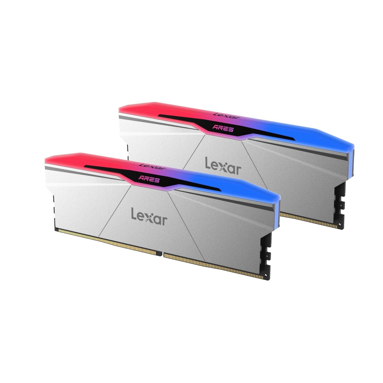 Lexar RGB DDR5 RAM 32GB Kit (2x16GB) 6800MHz CL34, 288pin UDIMM PC Speicher, Gaming Computer Speicher, Desktop DRAM für Intel XMP 3.0, AMD EXPO, CL34-45-45-108 1,4V, Silber