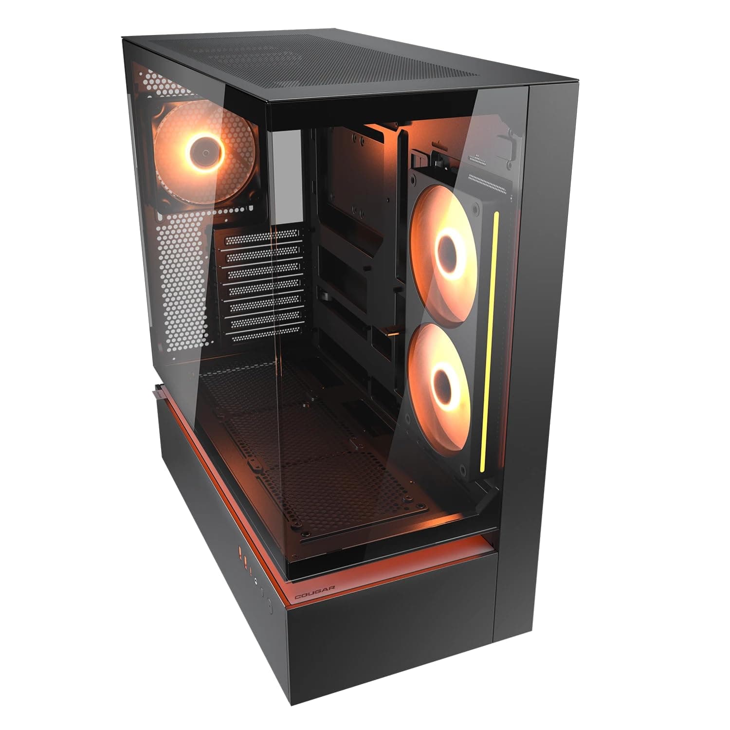Cougar CFV235 ARGB Gaming-Gehäuse – MidTower ATX/CEB, 270° Airflow, 4× ARGB- PWM Lüfter, GPU bis 430 mm, USB-C (schwarz) Bild 3