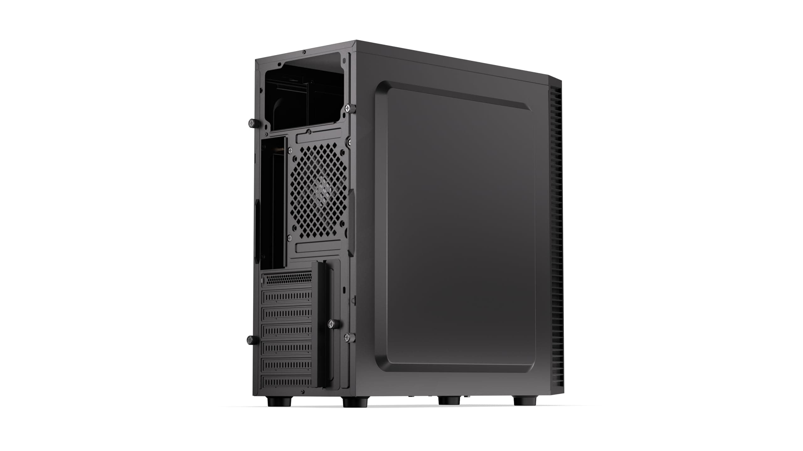 ENDORFY Armis 100 Solid PC Gehäuse ATX, microATX, Mini ITX mit SD/microSD Kartenleser, USB 3.2, 5,25" Schacht, Stratus 120 PWM Lüfter, GPU bis 335 mm, Schwarz Bild 7