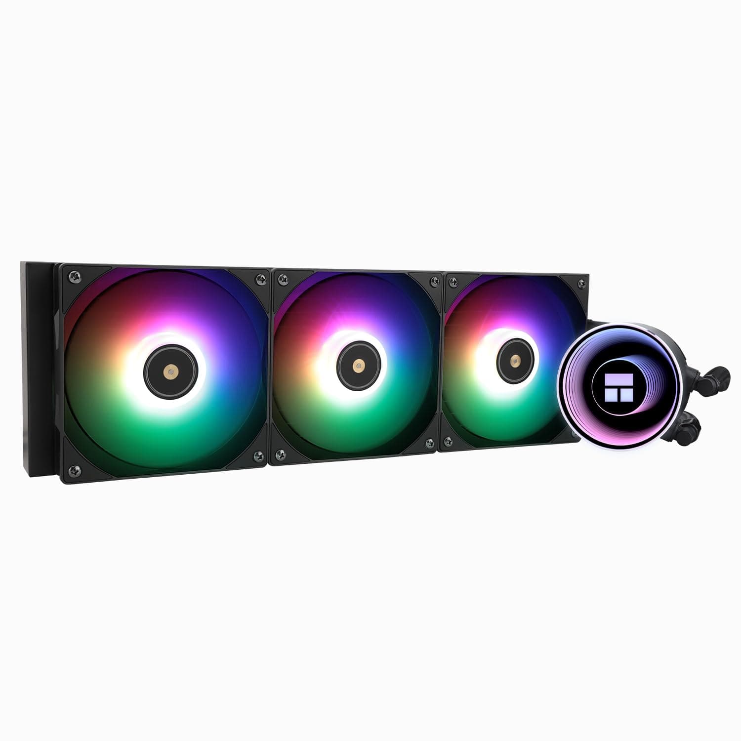 TR Frozen Notte 360 BLACK ARGB V2, Spezifikationen des schwarzen 360 CPU-Kühlers, 3 x PWM Lüfter, S-FDB Lager, geeignet für AMD/AM4 AM5, Intel LGA 1700/1851/1151/1200/2011 Bild 2