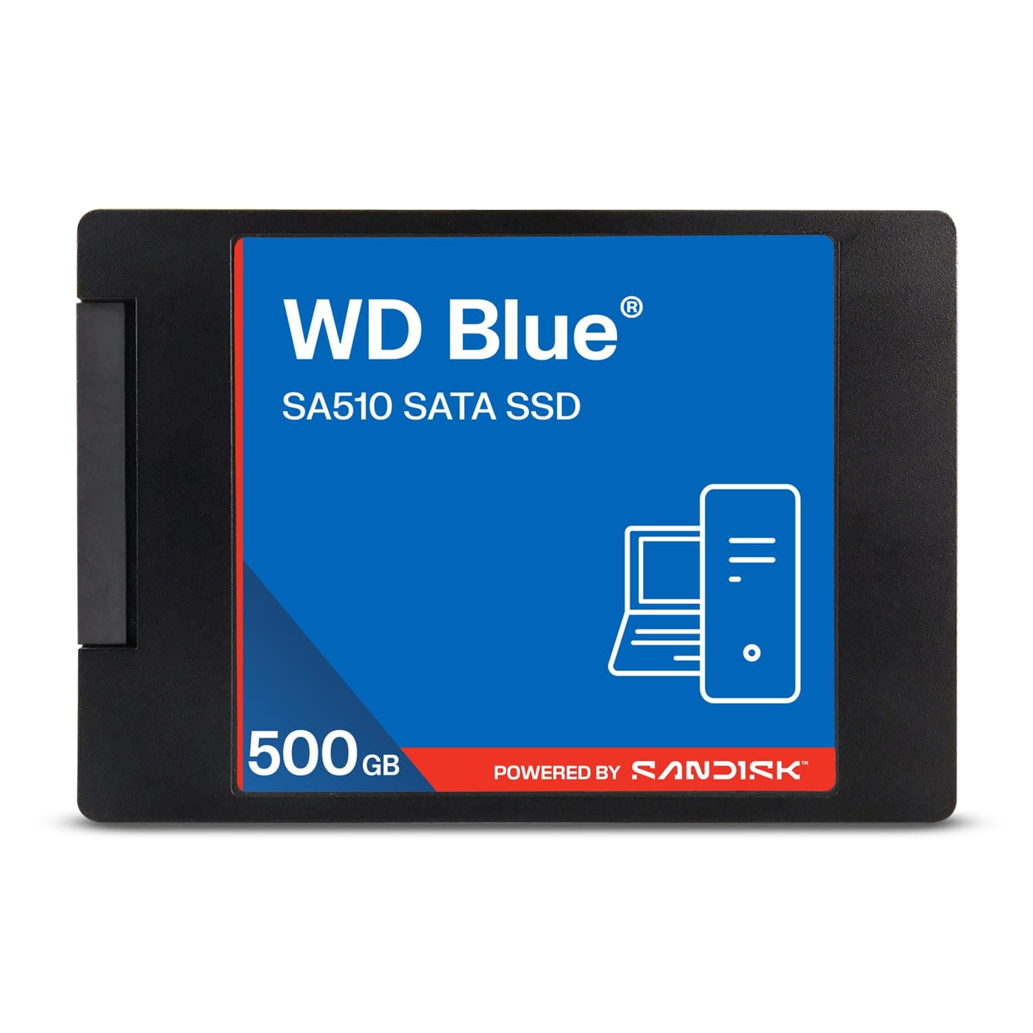 WD Blue SA510 2,5”/7mm SATA SSD interner Speicher 500 GB (bis zu 560 MB/s, 3D NAND, Acronis True Image, SANDISK Dashboard)
