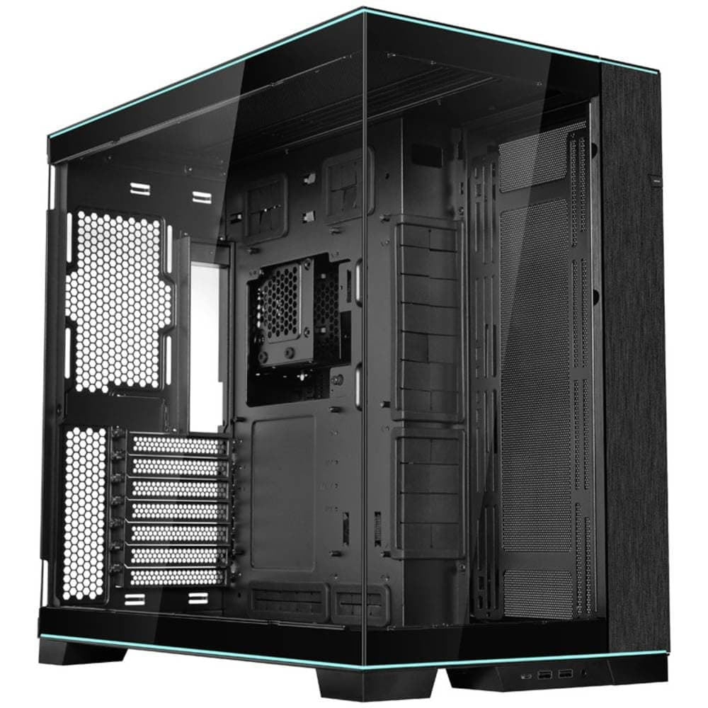 Lian Li O11D EVO RGB Schwarz | ATX PC-Gehäuse aus Stahl, Aluminium & Tempered Glass, 455 mm GPU, 420 mm Radiatoren, integrierte RGB-Beleuchtung Bild 3