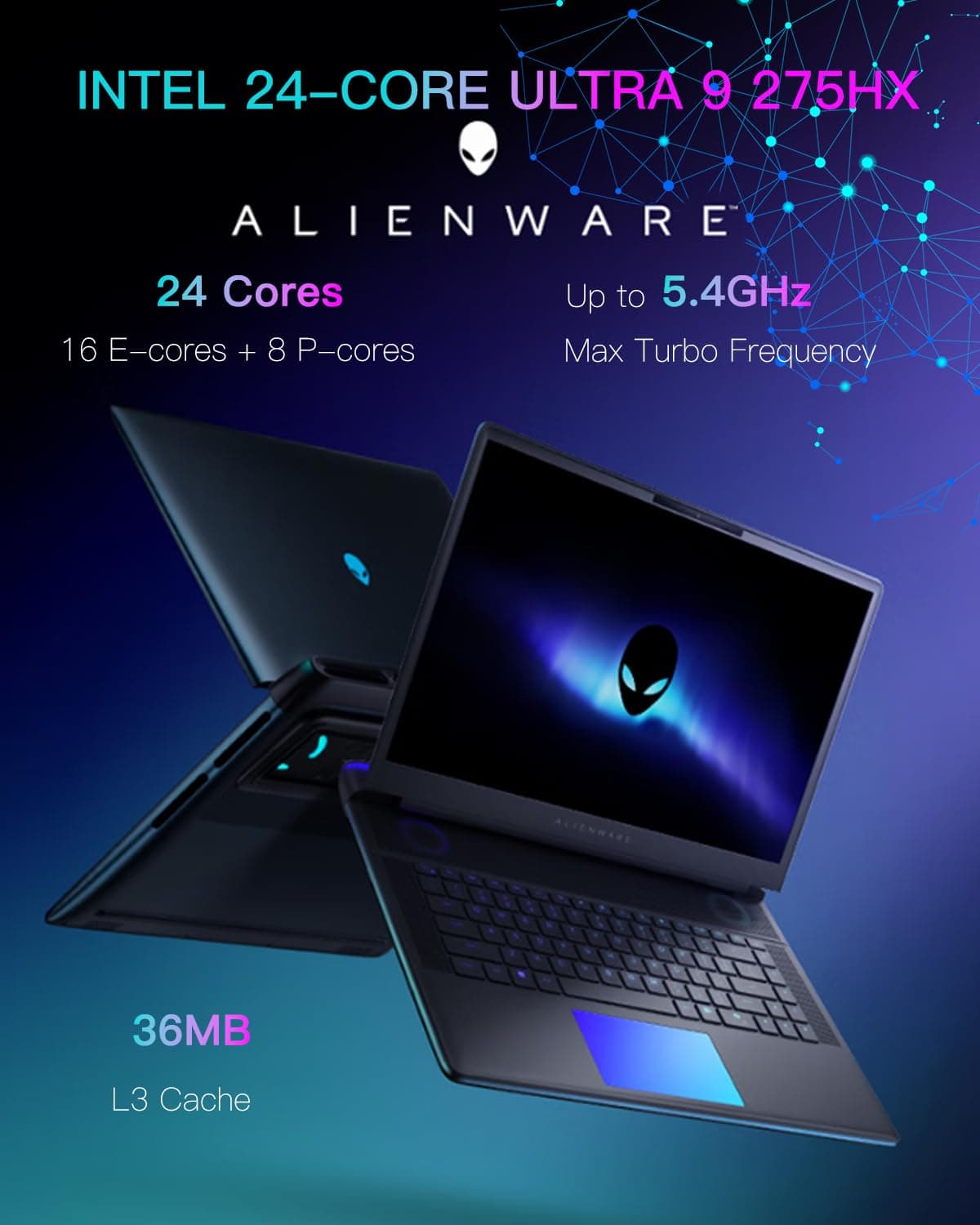 Alienware 16 Area 51 Gaming Laptop - NVIDIA RTX 5080 16GB GDDR7 • Intel Ultra 9 275HX CPU • 16 Zoll QHD+ 240Hz 500 nit Display • WiFi 7 • Win 11 Pro & Office Lizenz • AlienFX RGB KB (64GB DDR5 | 1 TB 64 GB DDR5 RAM | 1 TB SSD Bild 3