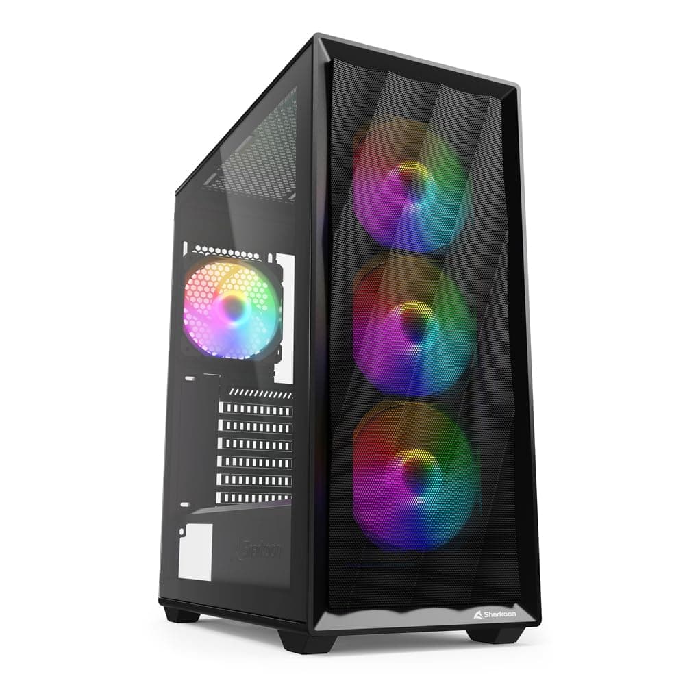 Sharkoon VK4 Rainbow Schwarz, ATX PC-Gehäuse
