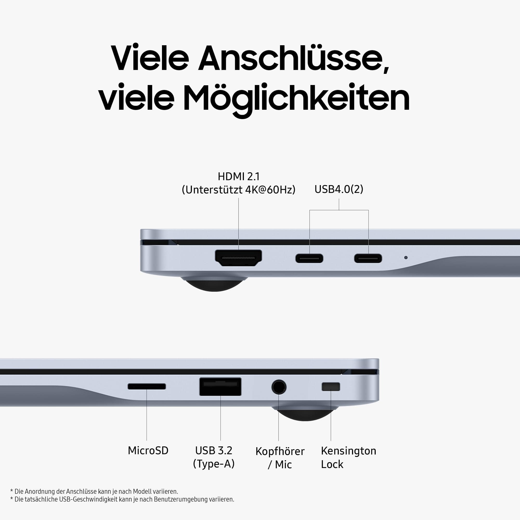 Samsung Galaxy Book4 Edge AI Laptop, Notebook, 15,6"-LCD, Full HD, Snapdragon X Prozessor (X26), 16GB RAM, 512GB Speicher, Copilot+ PC, Sapphire Blue, 3 Jahre Herstellergarantie [Exklusiv auf Amazon] Bild 6