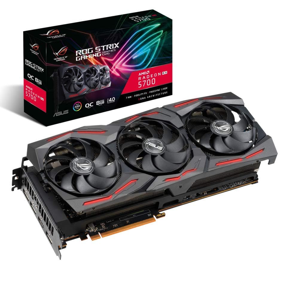 ASUS ROG Strix Radeon RX 5700 OC Gaming Grafikkarte (8GB GDDR6, PCIe 4.0, Aura Sync, Radeon FreeSync, HDMI, DisplayPort) Bild 2