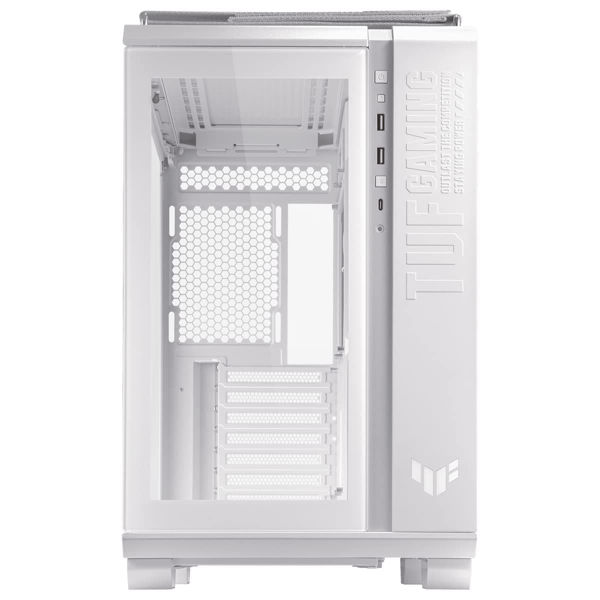 ASUS TUF Gaming GT502 Gehäuse White Edition (gehärtetes Glas, Zweikammer-Gehäuse, Panoramablick, Frontpanel High-Speed USB Typ-C​, werkzeuglose Seitenteile, weiß) Bild 3