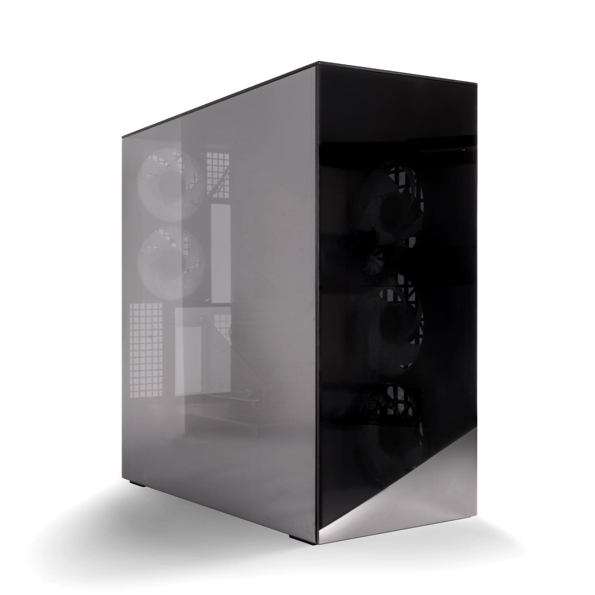 ARCTIC Xtender VG Black (Mirror Glass) mit vertikaler GPU-Halterung - PC-Gehäuse, Verspiegeltes Glas, 2X 420 mm Radiator Support, Full Tower, Big Tower, E-ATX, 5X A-RGB Lüfter vormontiert - Schwarz black mirror Bild 4