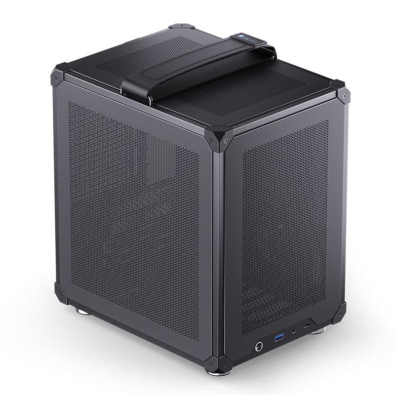 Jonsbo C6-ITX PC-Gehäuse Mini-Tower Schwarz – kompakt, Mini-ITX, GPUs bis 255 mm, CPU-Kühler bis 75 mm, bis zu 3 Lüfter, USB-C Front I/O