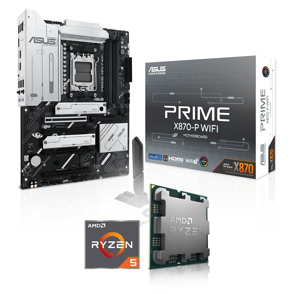 Aufrüst-Kit Bundle Ryzen 5 8500G Prozessor, 16 GB DDR5, ASUS Prime X870-P WiFi Mainboard (zusammengebaut inkl. Bios Update + Funktionskontrolle) AMD Ryzen 5 8500G 16GB / ASUS Prime X870-P WiFi