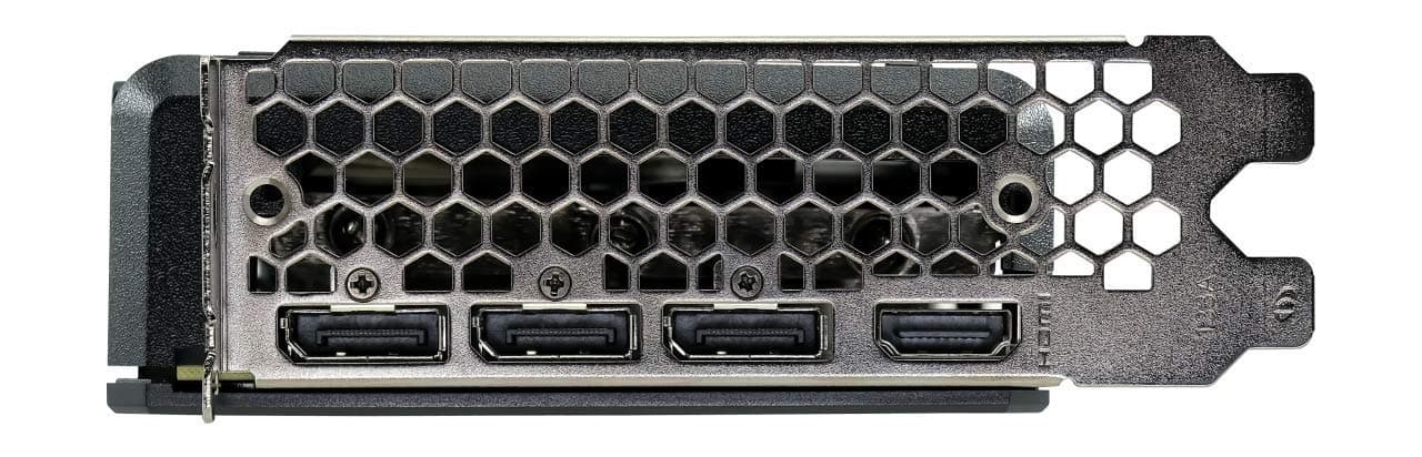 Palit GeForce RTX 3050 Dual Grafikkarte, 8GB, GDDR6, LHR, 3584 Core, 1320 MHz GPU, 1777 MHz Boost, Ampere Architektur, 3X DisplayPort, HDMI, Dual Lüfter, NE63050019P1-190AD, Schwarz Bild 6
