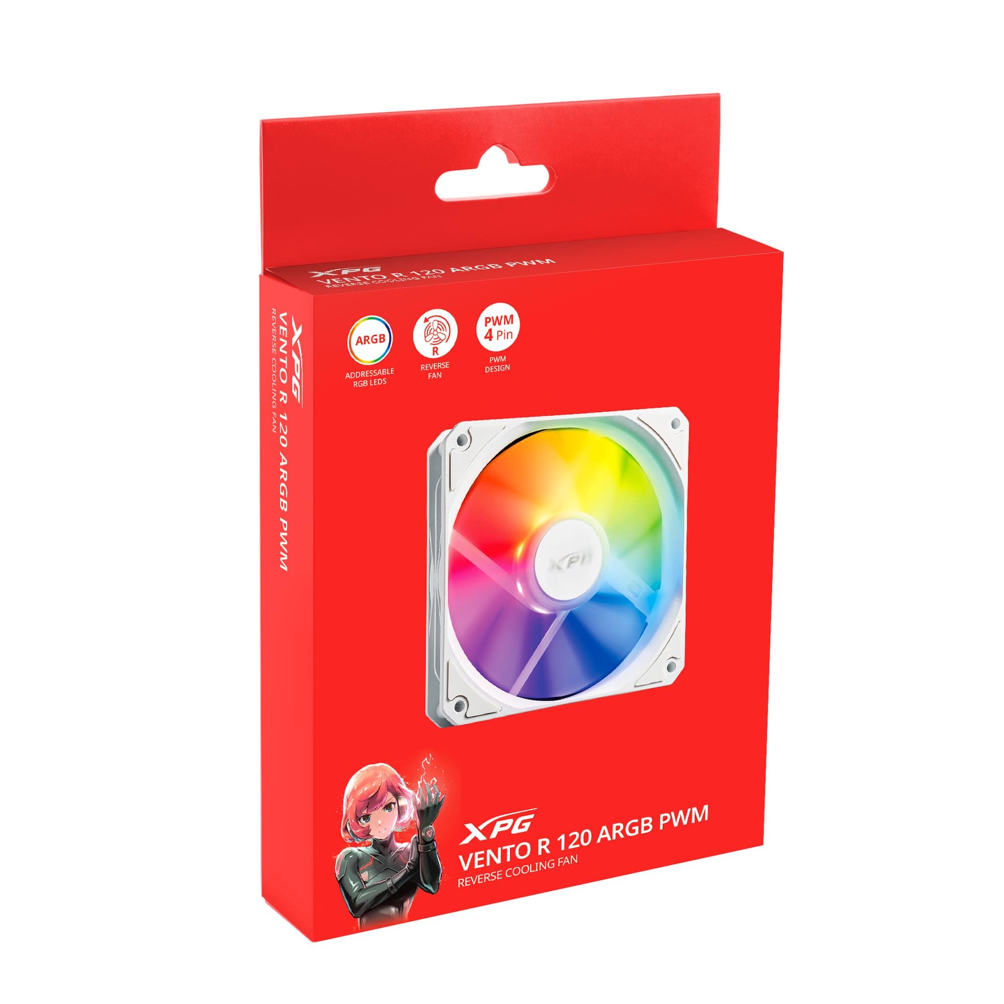 Lüfter XPG VENTO R 120 (1 * 120mm ARGB Fan) weiss retail Bild 5