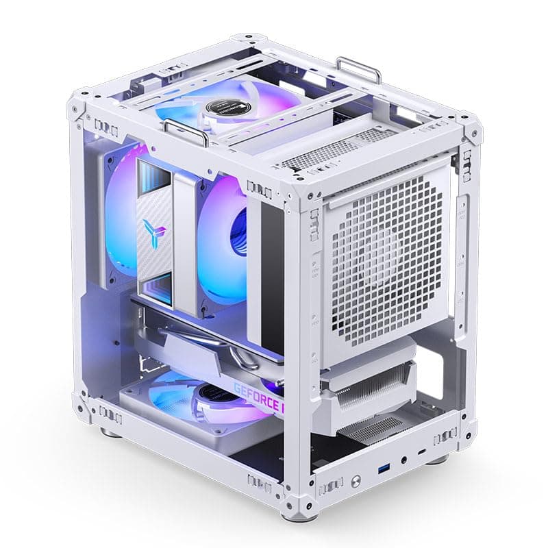 Jonsbo C6-ITX PC-Gehäuse Mini-Tower Weiß – kompakt, Mini-ITX, GPUs bis 255 mm, CPU-Kühler bis 75 mm, bis zu 3 Lüfter, USB-C Front I/O Bild 4