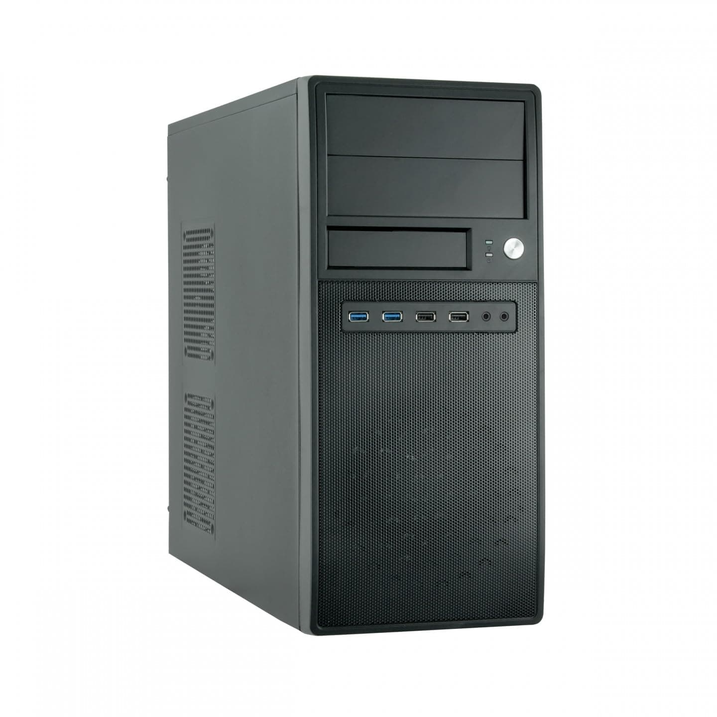 Chieftec MIDI Gehäuse Uni CG-04B-OP ATX (Schwarz) ohne Netzteil Bild 2