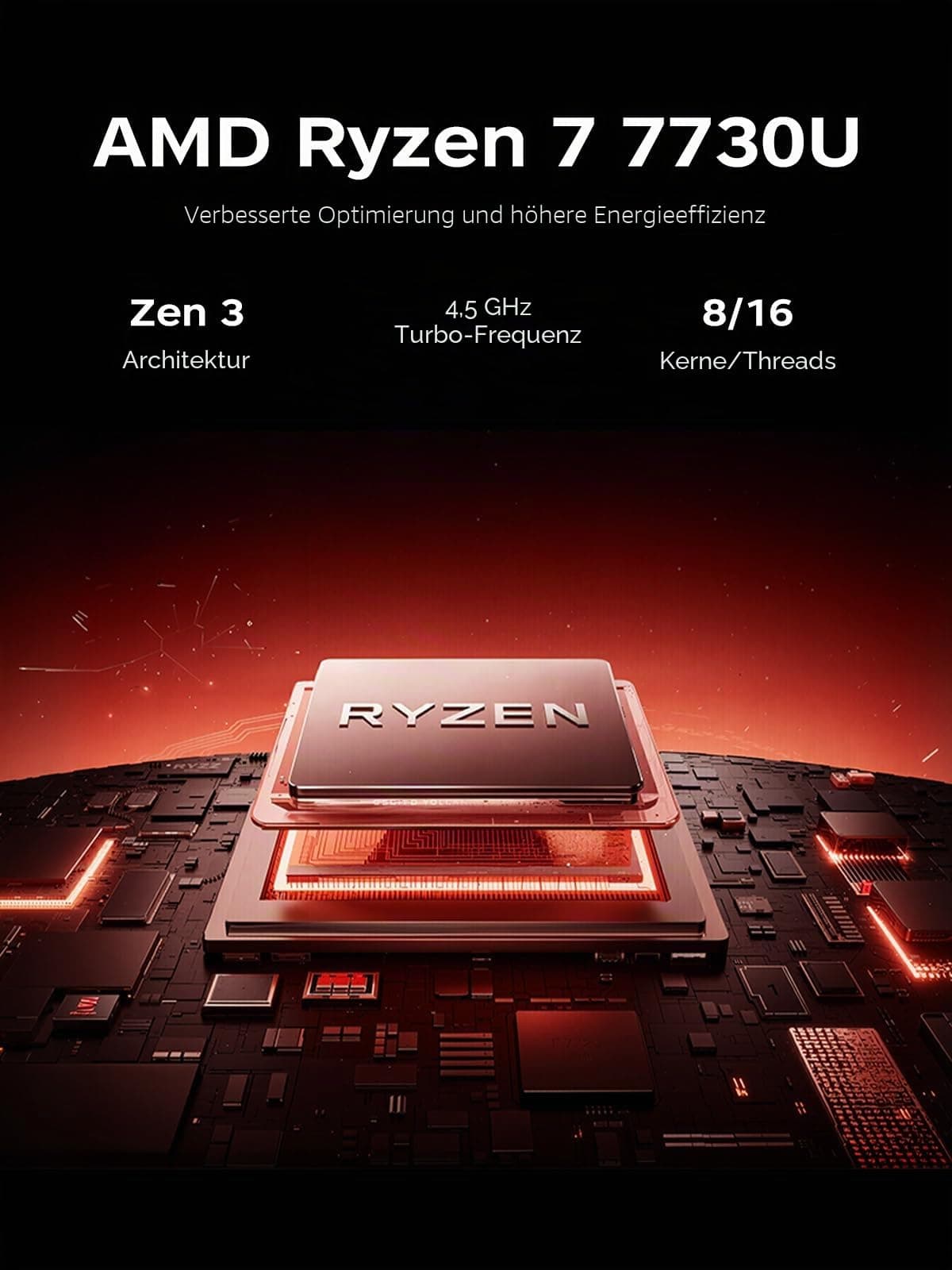 ACEMAGIC Gaming Laptop Computer - 2025 Neueste 15.6 Zoll FHD Display Laptop mit Ryzen 7 5700U Prozessor bis zu 4.3GHz, 16GB Ram DDR4 512GB NVMe PCIe 3.0 SSD Gaming Notebook, Leichtgewicht 15.6 Zoll - Ryzen 7 5700U - 16 GB RAM + 512 GB SSD Bild 3