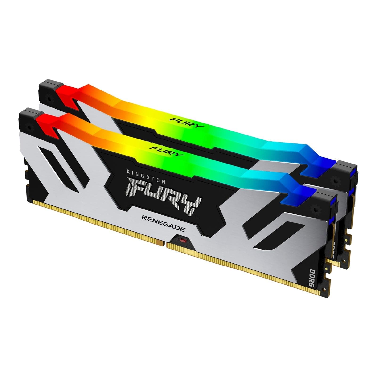 Kingston Fury Renegade Schwarz RGB XMP 32GB 7200MT/s DDR5 CL38 DIMM Desktop Gaming Speicher (Kit mit 2 ) - KF572C38RSAK2-32
