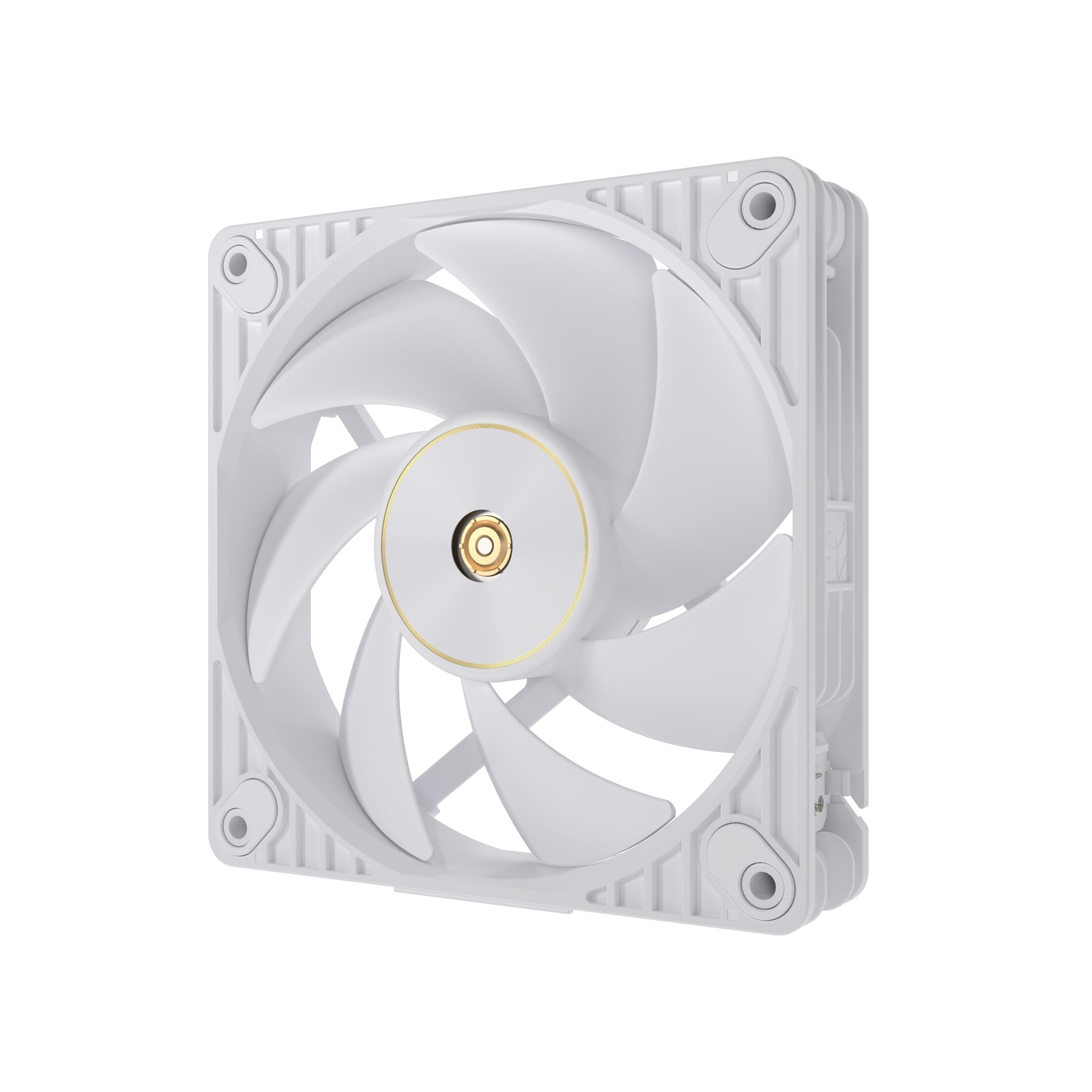 ASUS ProArt PF120 Single Pack PMW-Lüfter, 120 mm, hohe Leistung, 28 mm Rahmen, LCP-Flügel, leiser Betrieb, Präzisionstechnik, Kettenverbinder, Weiß Bild 2