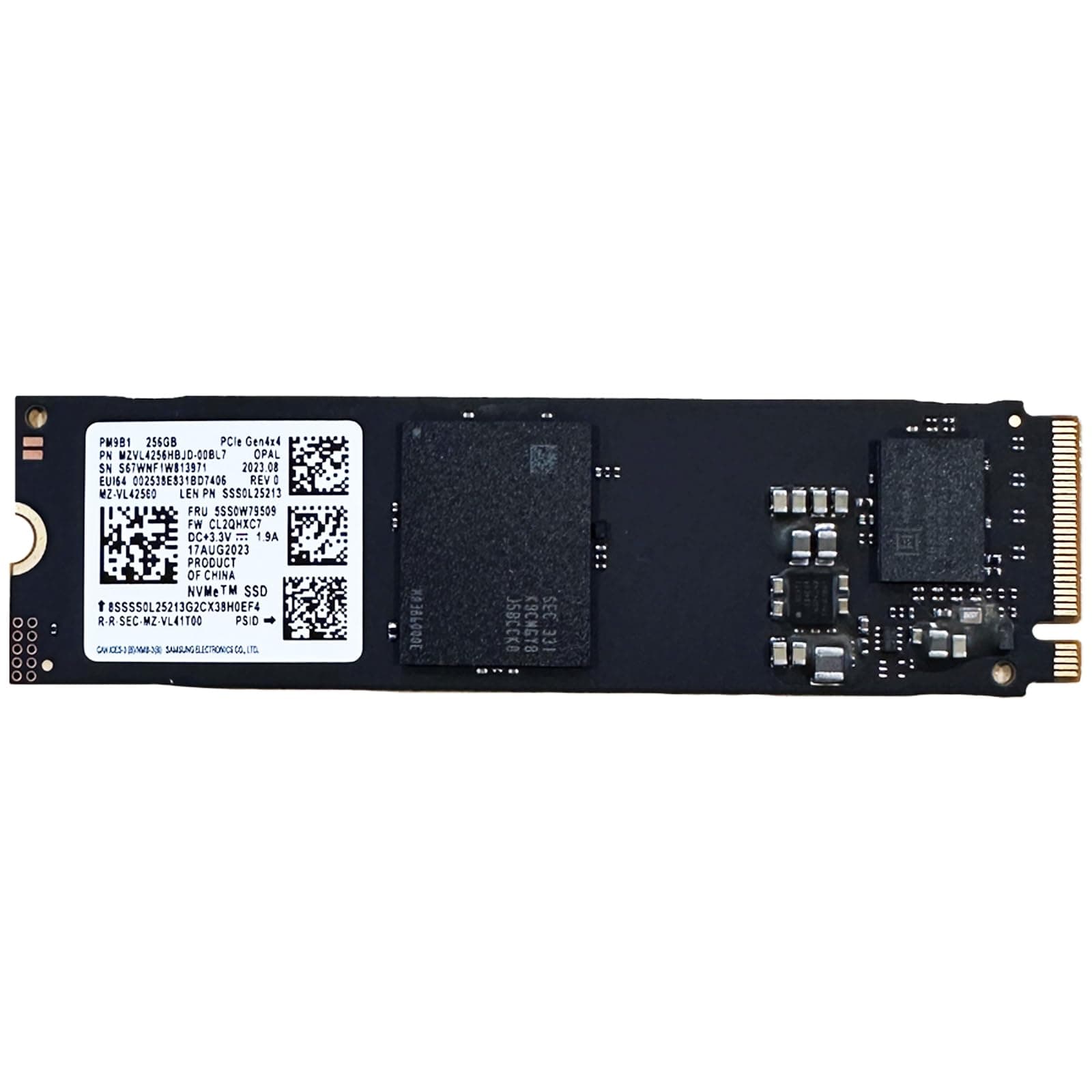 OEM Samsung PM9B1 256 GB M.2 PCI-e Gen 4X4 NVME SSD internes Solid State Drive 80 mm 2280 Formfaktor M Key