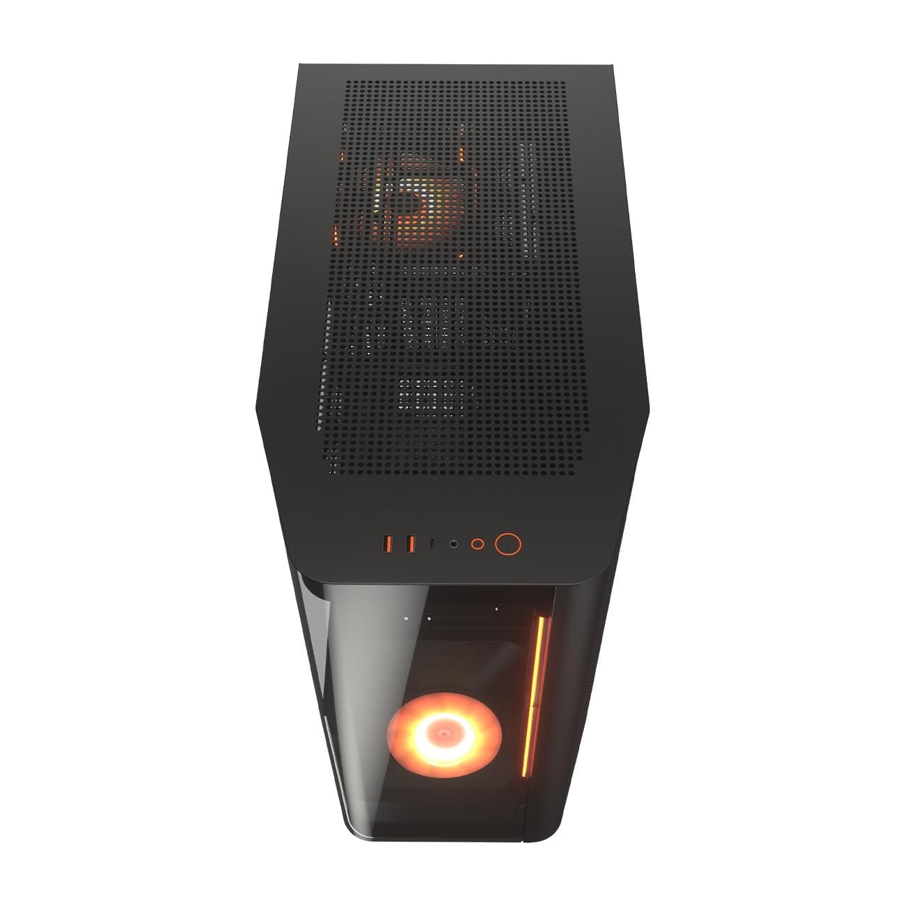 COUGAR FV270 RGB Mid Tower EATX/ATX PC Gaming Gehäuse mit gebogenem gehärtetem Glas – Schwarz RGB Bild 3