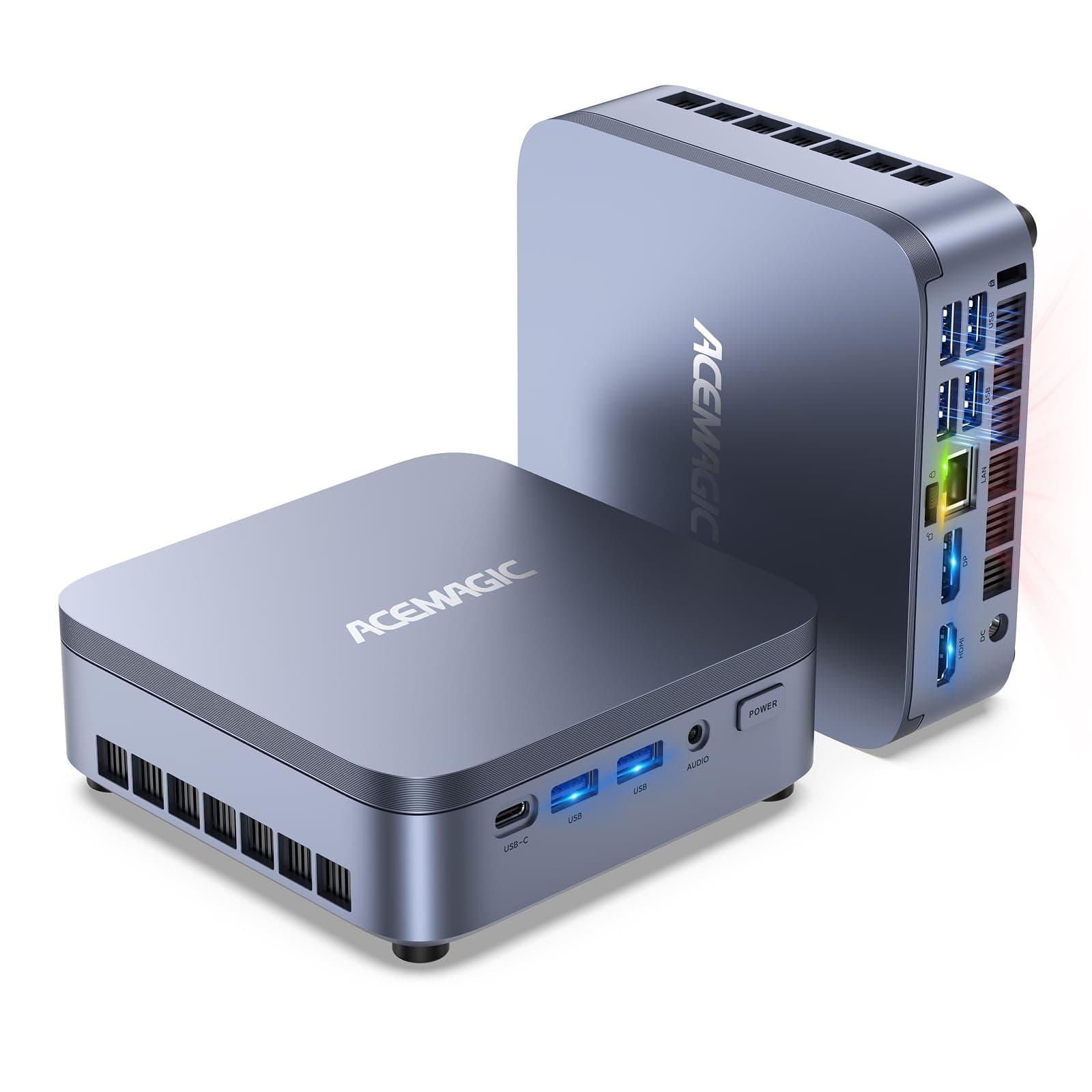 ACEMAGIC M5 Mini PC, Intel Core i7-14650HX (16C/24T), 32GB DDR4 1TB PCIe 4.0 SSD Win11 Pro Mini Desktop Computer, Intel UHD Graphics 14th, Triple 4K Display/WiFi 6 für 3D-Rendering, Content Creation i7-14650HX 32 GB 1 TB