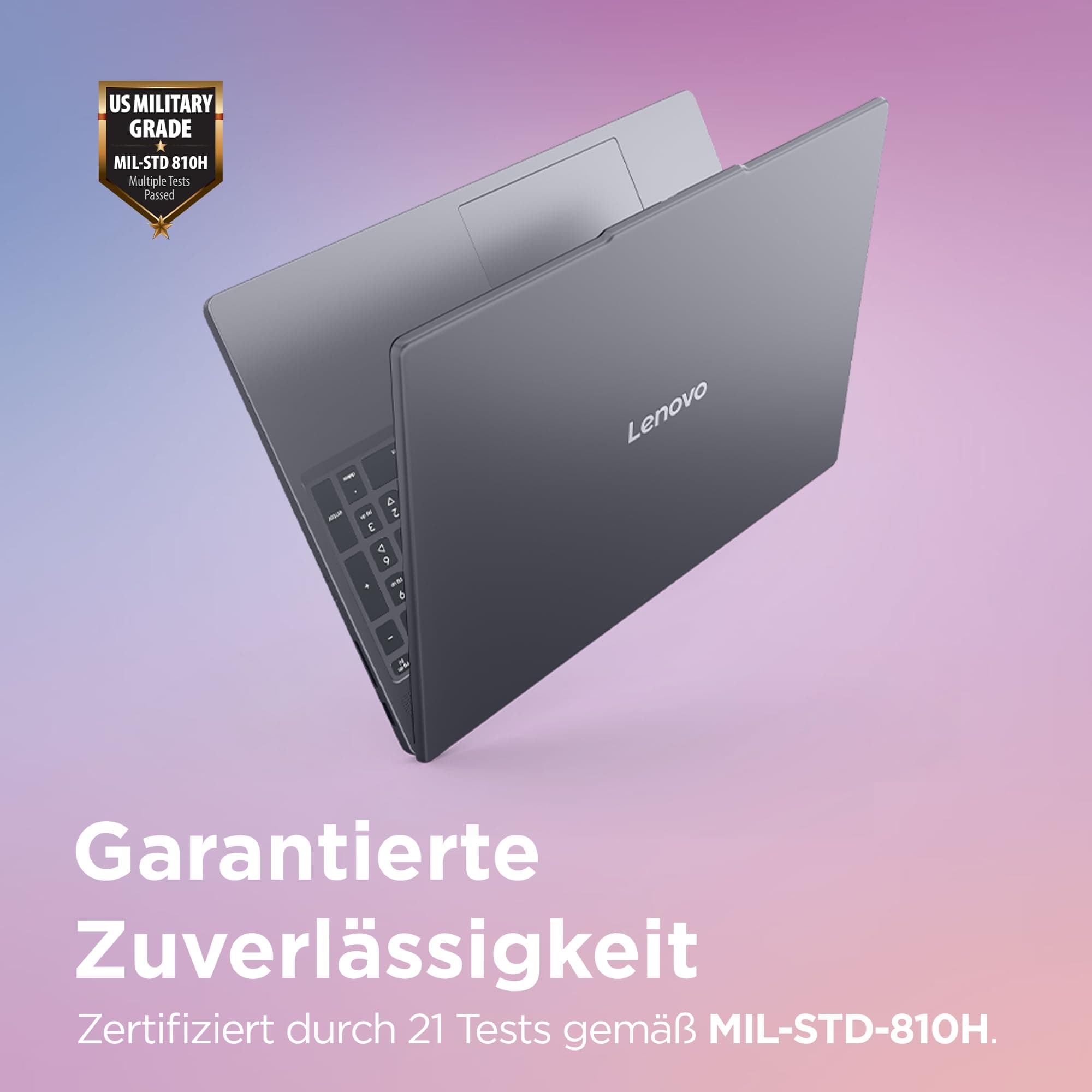 Lenovo IdeaPad Slim 3 Laptop | 16" WUXGA Display | AMD Ryzen 5 150 | 512GB SSD | 16GB RAM | AMD Radeon Grafik | QWERTZ | Windows 11 | Luna Grau | 3 Monate Premium Care Bild 8