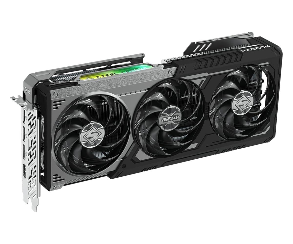 VGA ASRock Radeon RX 9070 GRE 12GB Steel Legend Dark OC (90-GA5WZZ-00CANF) Bild 3