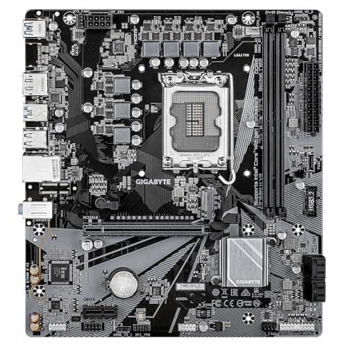 GIGABYTE B760M H V2 Mainboard - Unterstützt Intel Core Prozessoren der 14. Generation, digitales 5+1+1-Phasen-VRM, bis zu 8000MHz DDR5 (O.C.), 1xPCIe 4.0 M.2, 1GbE LAN, USB 3.2 Gen1 Bild 4