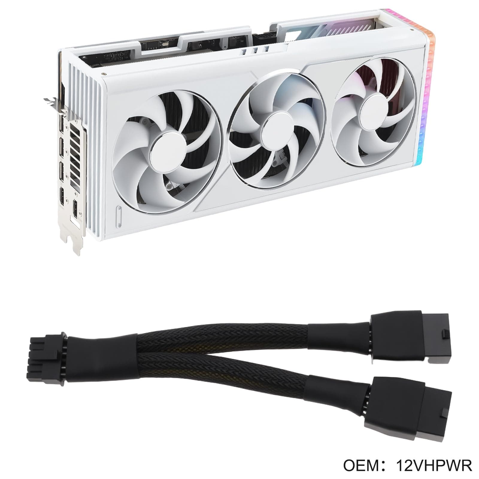Create idea 16-poliges (12+4-poliges) auf 2 X 8-poliges Stromadapterkabel 12 cm 16 AWG Kompatibel mit Nvidia RTX 4080 4090 Bild 3